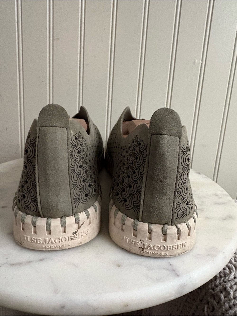 Ilse Jacobsen Tulip 139 Perforated Shoes Women’s 10 Olive Gray Summer Casual EUC - Picture 9 of 14